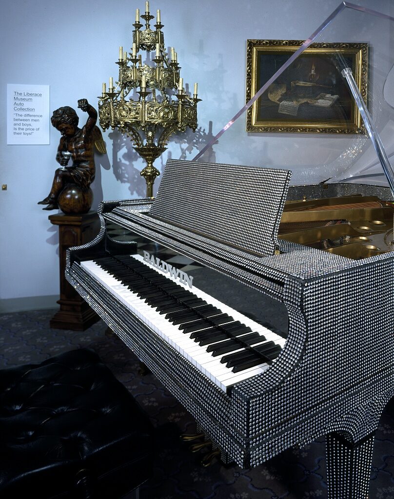 Liberace's rhinestone piano and candelabra, Liberace Museum, Las Vegas